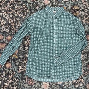 Cinch Men's Teal Diamond Print Shirt